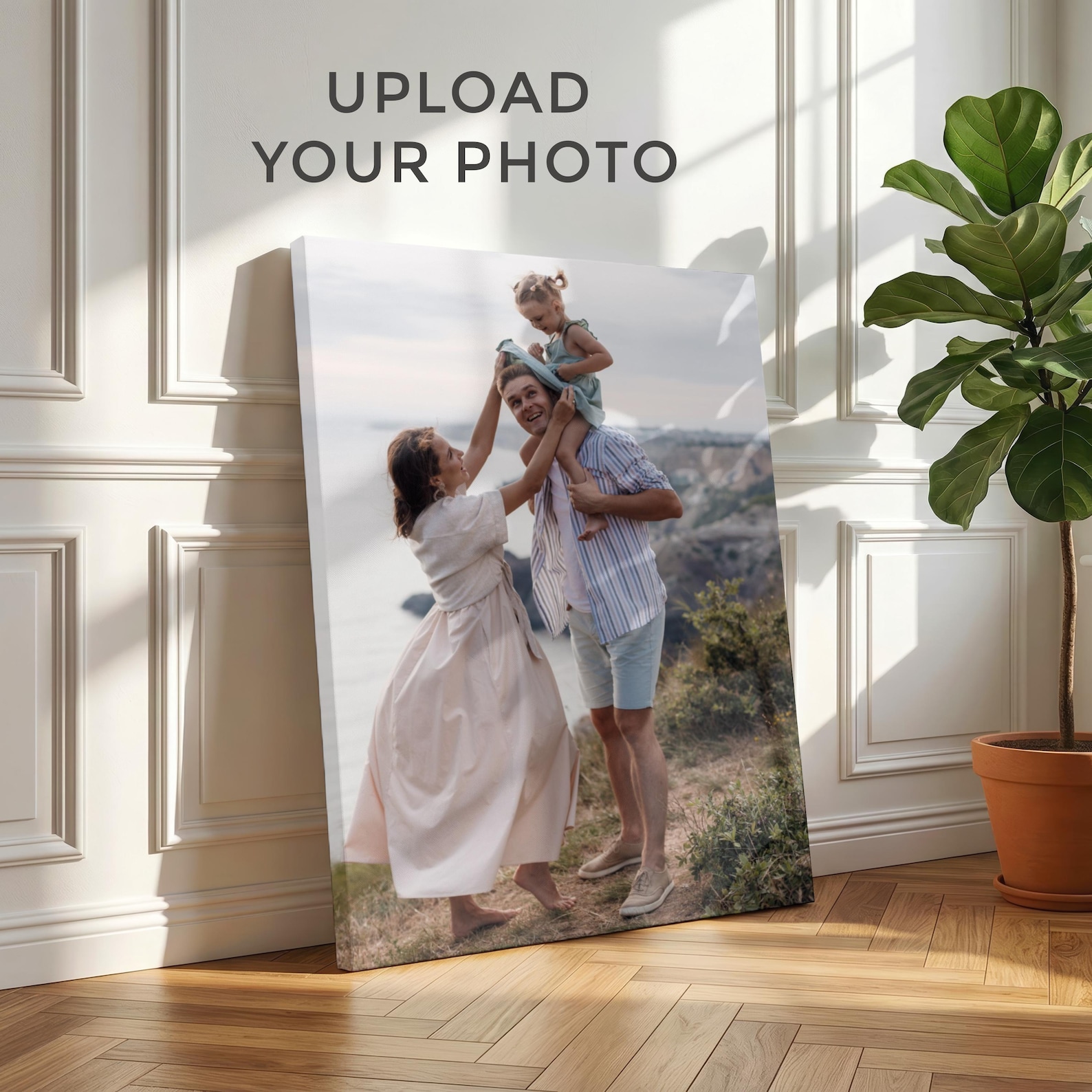 Home Textiles Usa - パーソナライズされた写真キャンバス、カスタムファミリーウォールアート、大型写真キャンバス、結婚祝い、写真からキャンバスへのプリント、家の装飾ウォールアート
