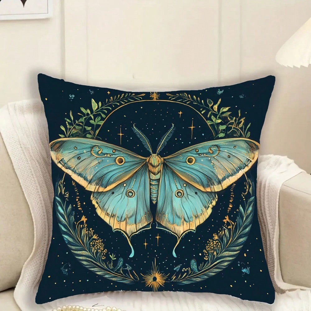 18x18インチ ボヘミアン モス＆クレセントムーン ピロー - Pillow Insert 18X18 のレビューと価格