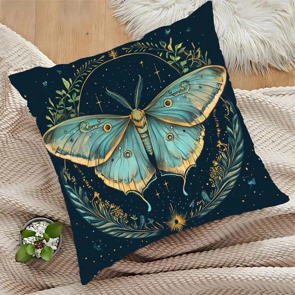 18x18インチ ボヘミアン モス＆クレセントムーン ピロー - Pillow Insert 18X18 のレビューと価格