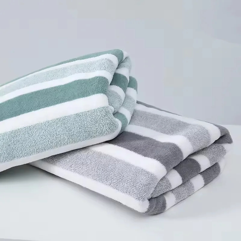 2026年新作 1枚入り ストライプ柄フェイスタオル 厚手  - Home Textiles Face Towel のレビューと価格