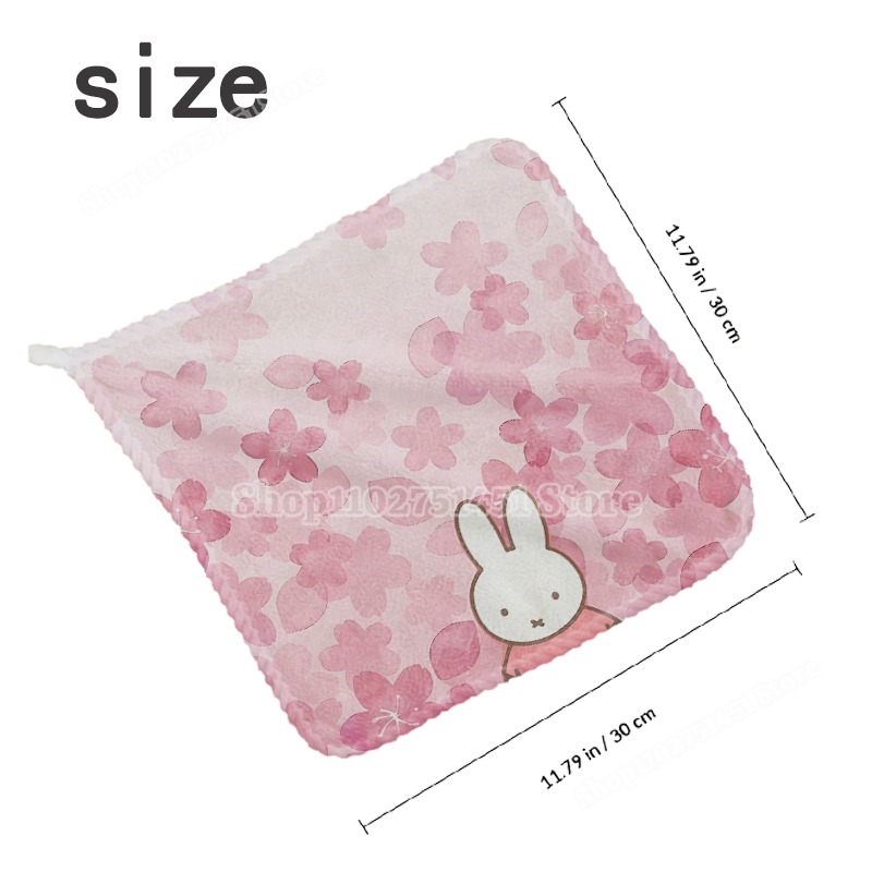 かわいいミッフィーのプリント入り正方形タオルスーツ、両方の部 - Home Textiles Face Towel のレビューと価格
