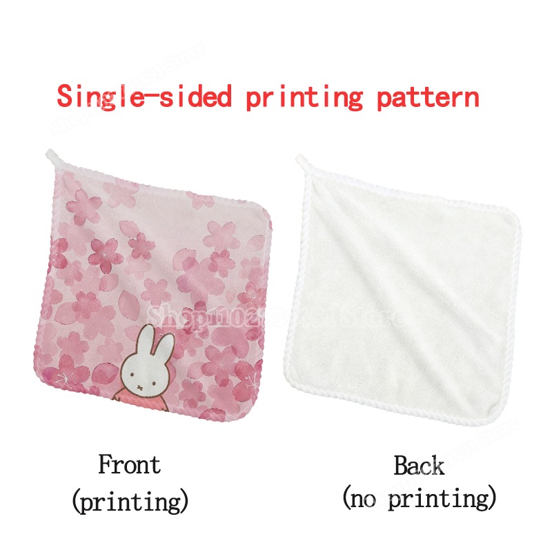 かわいいミッフィーのプリント入り正方形タオルスーツ、両方の部 - Home Textiles Face Towel のレビューと価格