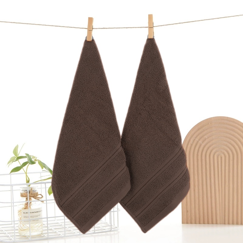 正方形ハンドタオル 100% 綿手ぬぐいソフトソリッドグリー - Home Textiles Face Towel のレビューと価格