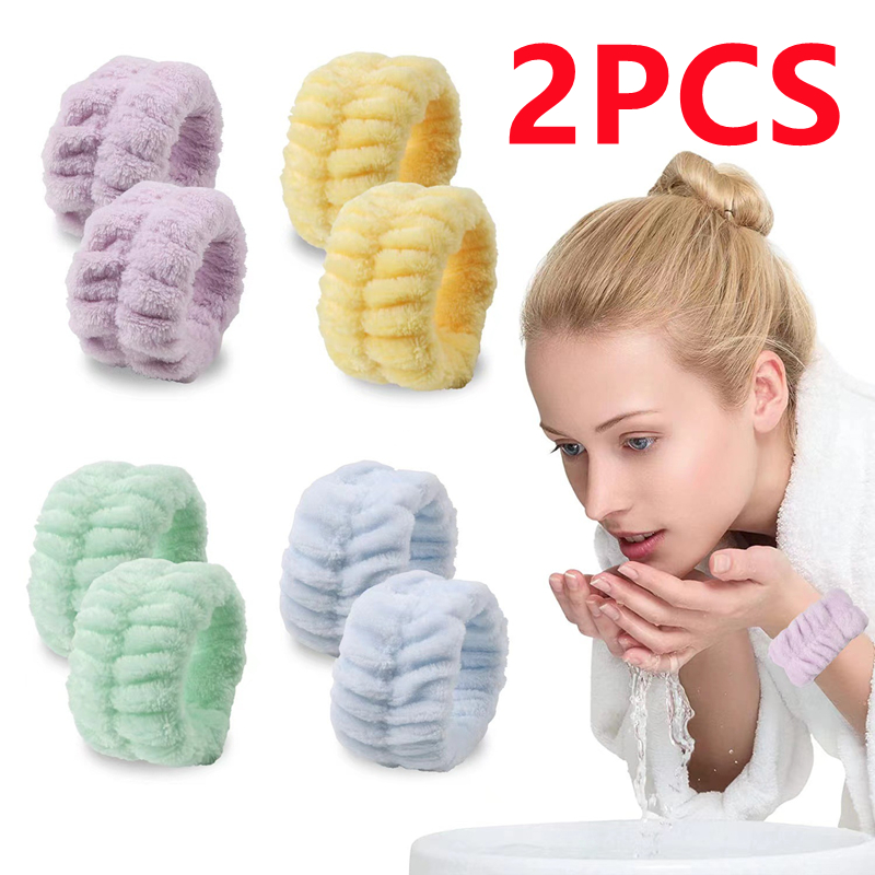 2 個再利用可能なスパリストウォッシュバンドソフトマイクロフ - Home Textiles Face Towel のレビューと価格