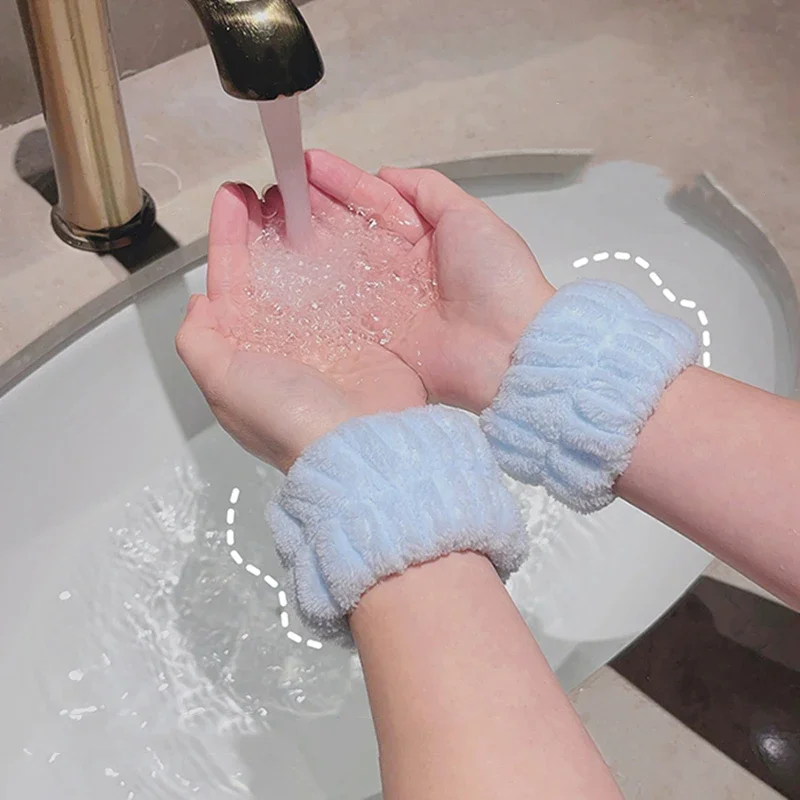 2 個再利用可能なスパ手首ウォッシュバンドソフトマイクロファ - Home Textiles Face Towel のレビューと価格