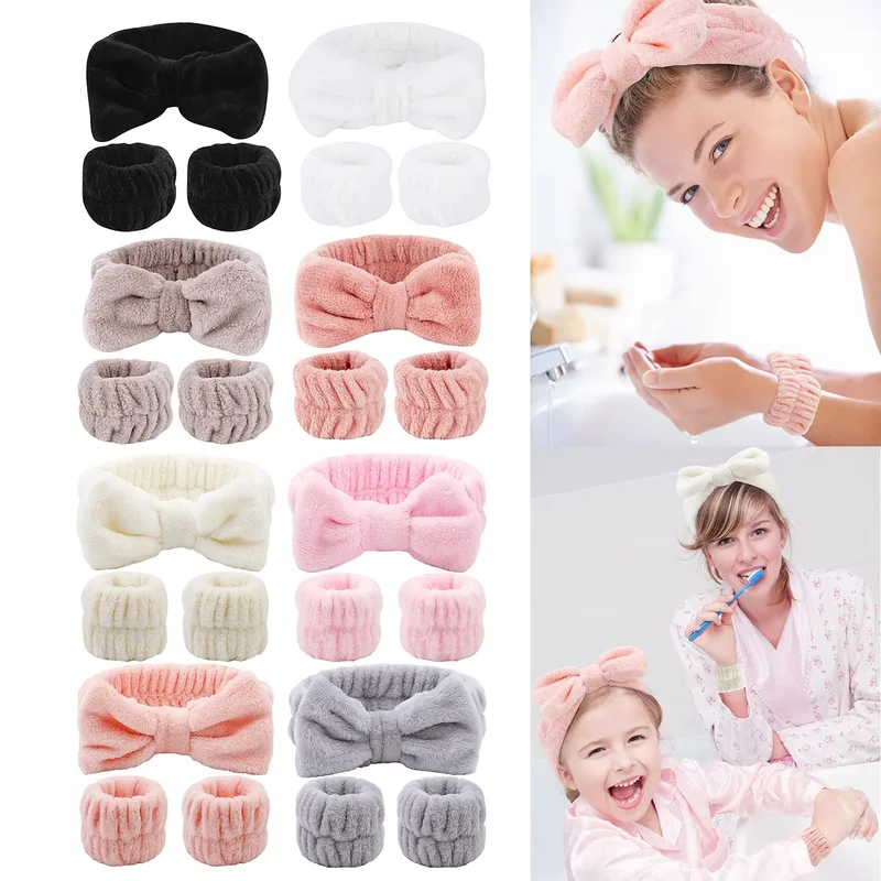 2 個再利用可能なスパ手首ウォッシュバンドソフトマイクロファ - Home Textiles Face Towel のレビューと価格