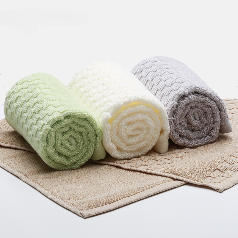 1PC ソフト純綿ハンドタオル無地フェイスタオル吸収性バスル - Home Textiles Face Towel のレビューと価格