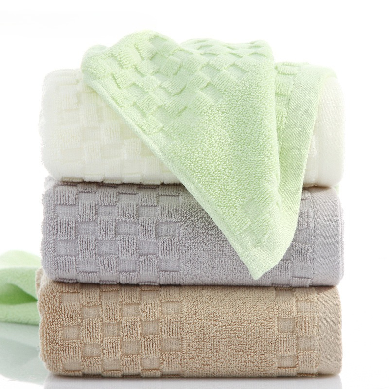 1PC ソフト純綿ハンドタオル無地フェイスタオル吸収性バスル - Home Textiles Face Towel のレビューと価格