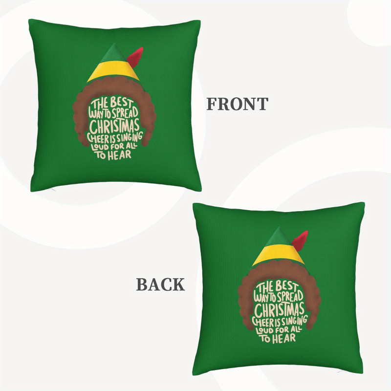 ヴィンテージエルフ柄クリスマス枕カバー1枚、18×18インチ - Pillow Insert 18X18 のレビューと価格