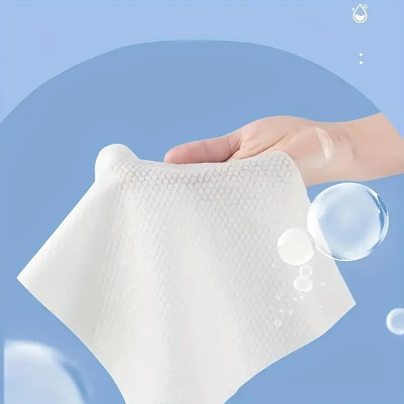 100/300 個使い捨て厚手の 100% 綿フェイスタオル - Home Textiles Face Towel のレビューと価格