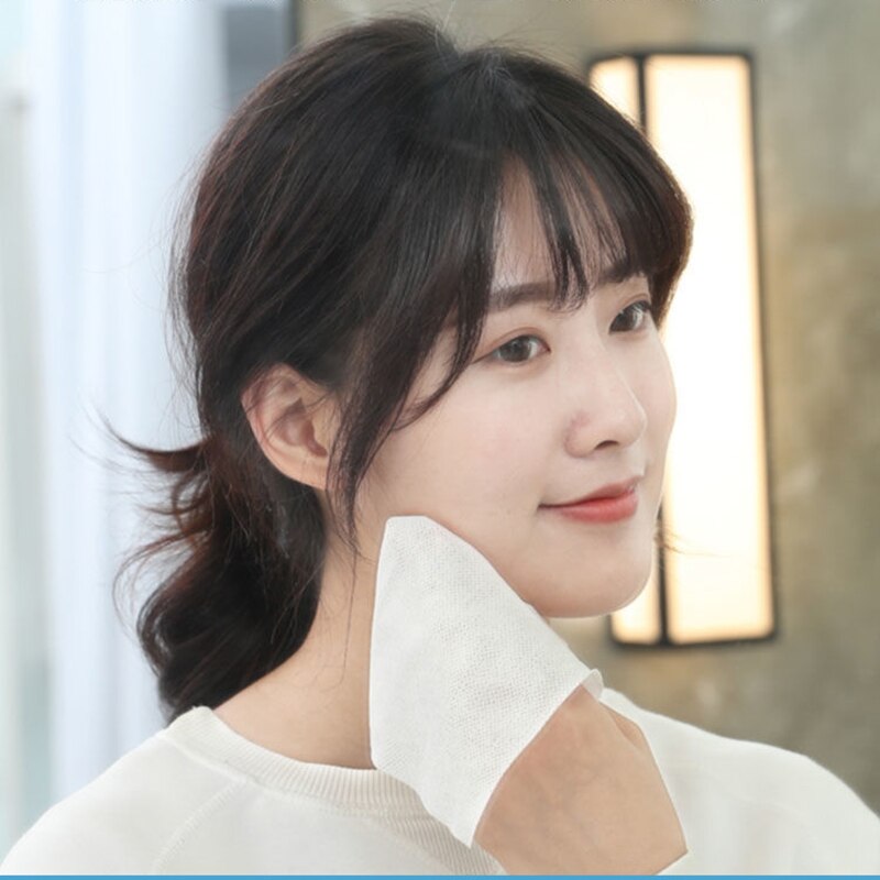 100ポンプ使い捨てフェイスタオル100コットンソフト生地旅 - Home Textiles Face Towel のレビューと価格