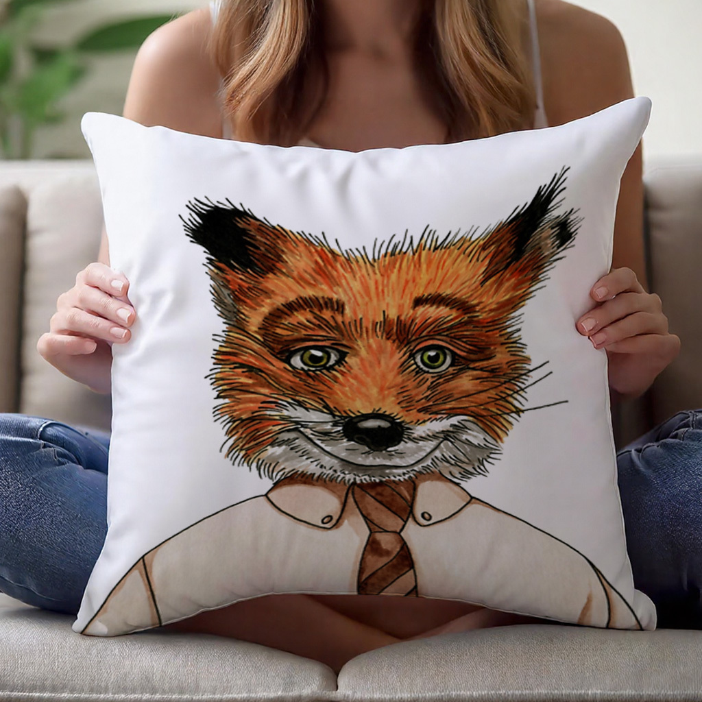 1pc ミスターフォックス枕カバー 秋の森のテーマ ポリエス - Pillow Insert 18X18 のレビューと価格