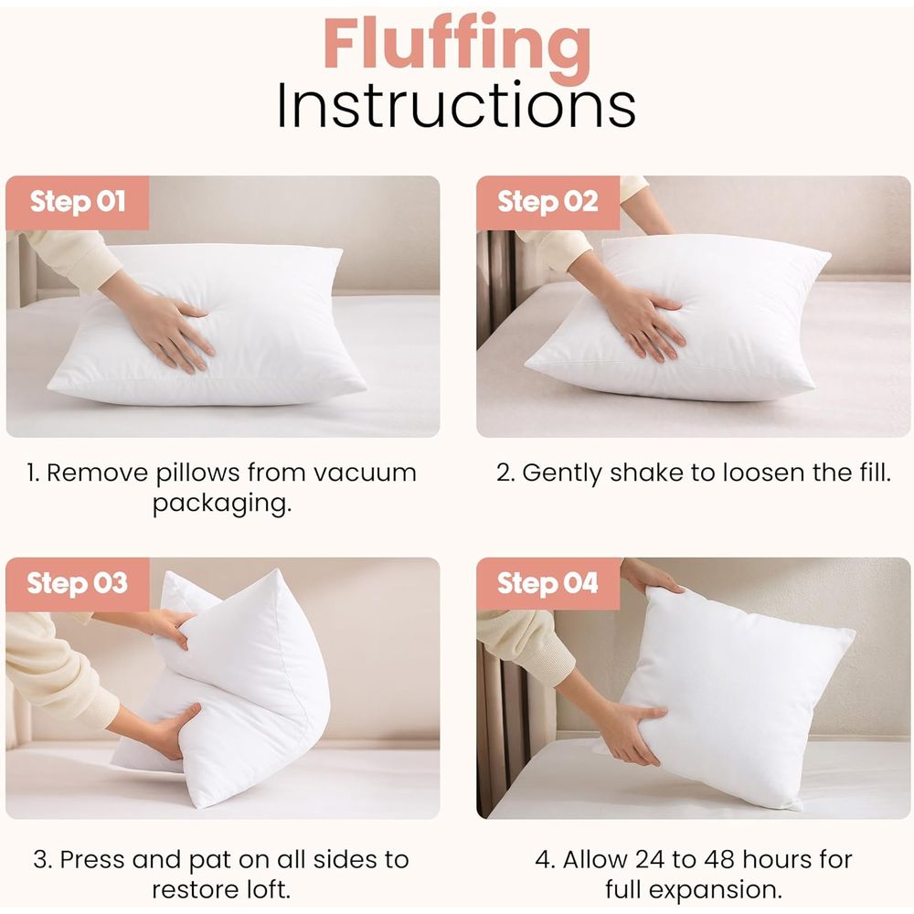 18x18の白い枕インサート2個セット、家の装飾と快適さのた - Pillow Insert 18X18 のレビューと価格
