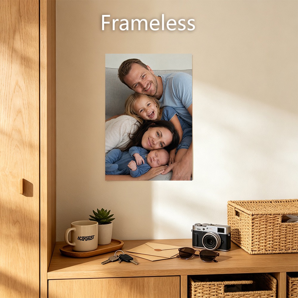 2Dパーソナライズされた写真キャンバスウォールアート、木製フ - Home Textiles Usa のレビューと価格