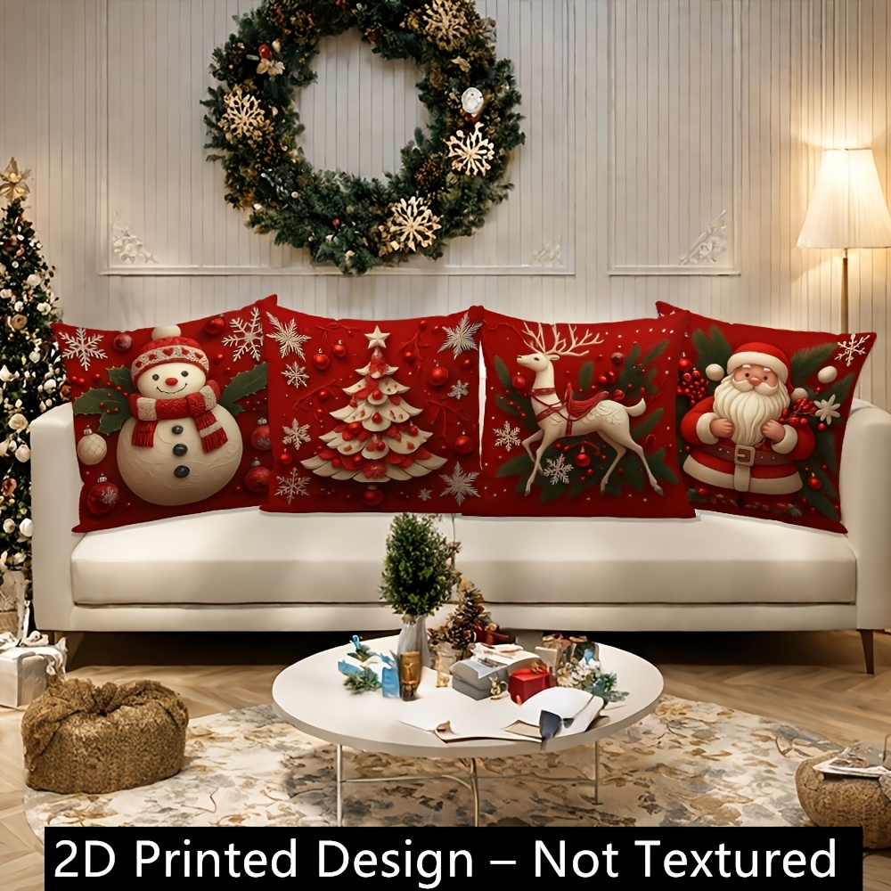 クリスマス柄の枕カバー2枚セット（18インチ×18インチ）、 - Pillow Insert 18X18 のレビューと価格